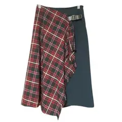美品【BEATRICE 】Y2K チェック切替 アシンメトリースカート 38のサムネイル