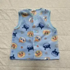 アンパンマン　フリーススリーパー　80cm ベスト　水色　ベビー　男の子　女の子