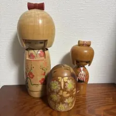 村上けん一 梅堂 こけし 夫婦 ペア アンティーク 昭和レトロ 9センチ