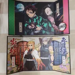 鬼滅の刃 ミニ屏風　宇髄天元　煉獄杏寿郎　竈門炭治郎　竈門禰豆子