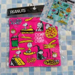 スヌーピー ピーナッツ　フード柄　巾着袋