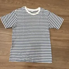 無印良品 ボーダーTシャツ 紺×白 Sサイズのサムネイル