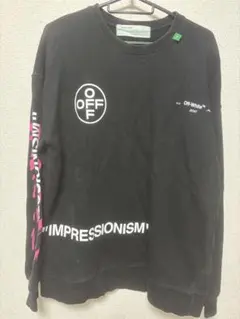 Off-White スウェット ピンク　ブラックのサムネイル