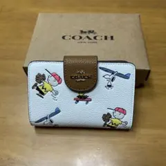 COACH スヌーピー 二つ折り財布