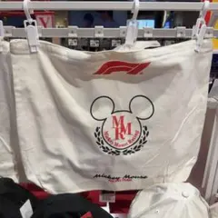 海外限定⭐️ MINISO ミッキー　F1 コラボ　トートバッグ