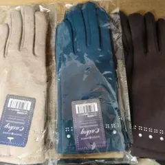 裏起毛グローブ　3枚組　手袋　レディース