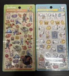 正規品　ボンボンドロップシール スヌーピー、ズートピア 2枚セット