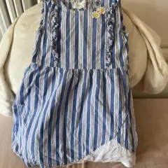 WILL MERY ノースリーブ ストライプ 花刺繍のサムネイル