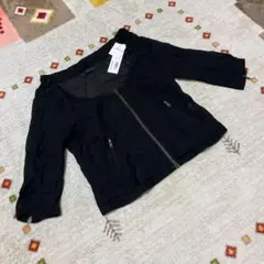【新品】CYNICAL レディース ノーカラージャケット ブラック 02のサムネイル