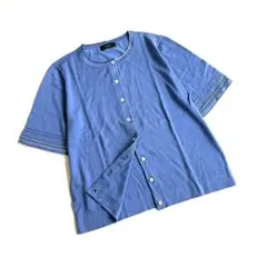 【美品】 ポールスミスブラック　半袖　ニットカーディガン　シルク混　春夏　M