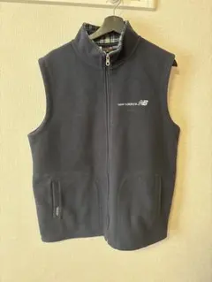 new balance フリースベスト ネイビー