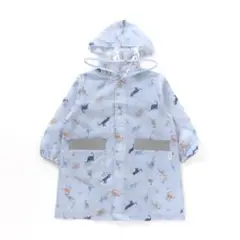 アプレレクール　恐竜柄 水色レインコート (100cm~)