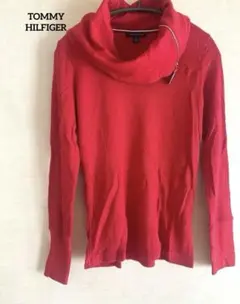 美品✨TOMMY HILFIGER レッド 赤　ニット セーター　長袖