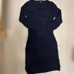 GAP ダークグレー ニットロングワンピース