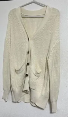 FAVORI アイボリー ニットカーディガン