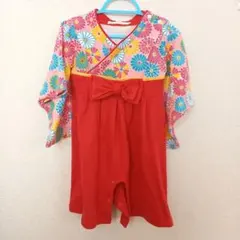 ベビー服 袴ロンパース 初節句 女の子　80cm