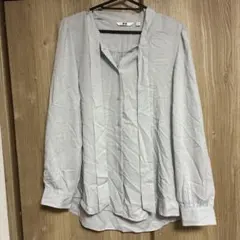 ユニクロ　UNIQLO レーヨン ボウタイブラウス　Ｌサイズ