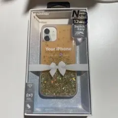 （超希少）iPhone12 mini スマホケース　オレンジ色　スパンコール入り