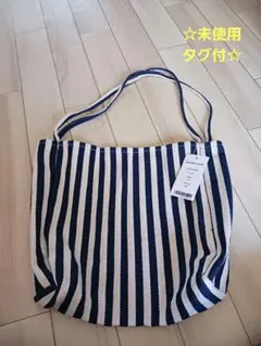 未使用、タグ付☆「blackdia ocean ストライプ トートバッグ」☆