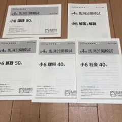 馬渕教室 第4回公開模試 小6 4教科セット　2025年度のサムネイル
