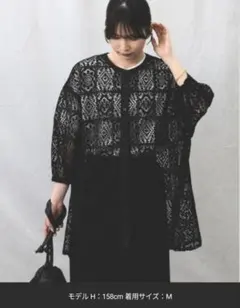 HONEYSUCKLE ROSE☆レースシャツ Mサイズ 黒のサムネイル