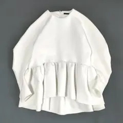 ツルバイマリコオイカワ Eloise レース ペプラム フリル トップス 36