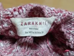 ZARAKNIT 長袖ニット Mサイズ 赤白ミックス