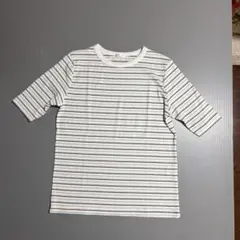 CINEMA CLUB ボーダー Tシャツ 五分袖 L