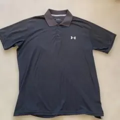 難あり　UNDER ARMOUR ブラック ポロシャツ LG