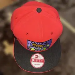 Keith Haring風デザイン スナップバックキャップ