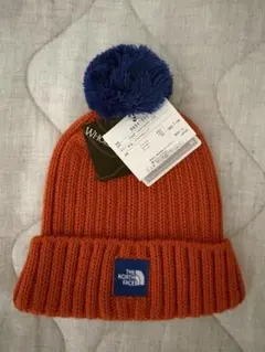 【新品未使用】THE NORTH FACE ニット帽 ビーニー キッズ用オレンジ