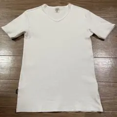 美品 アヴィレックス Vネック 半袖リブTシャツ XL ホワイト バックロゴのサムネイル