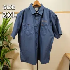 カーハート 半袖シャツ ワーク 大きめ 企業ロゴ
