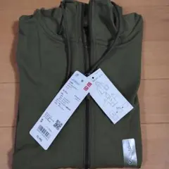 新品 ユニクロ エアリズムUVカットフルジップパーカ　Ｓ　オリーブ