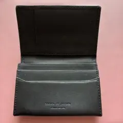 黒レザー名刺入れ 4スロット