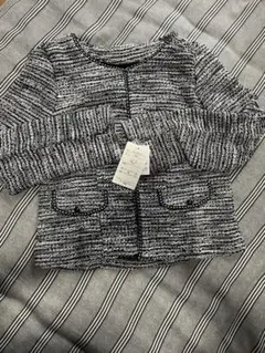 ゃぃ様専用サイズ完売品ラメツイード ニットジャケット ブラック9号ELENA