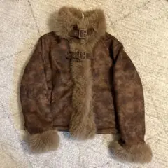 ブラウンファー付きジャケット