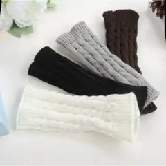 ❤️新品❤️フィンガーレス手袋　男女兼用　ニット手袋　おしゃれな着こなし/ブラック