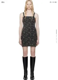 ALEXANDER WANG フローラル ワッフルニット ミニワンピのサムネイル