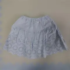 SLAP SLIP 水色 刺繍入り フレアスカート 120cm