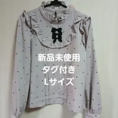 新品未使用☆しまむら もえにゃ LilyMerry ハート柄 ブラウス ピンク