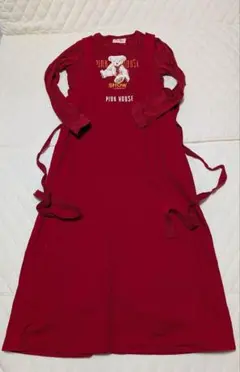 ピンクハウス❤️【未着用】くまちゃんワッペン付きサロペットスカート❤️ くまさんワッペンパイピングロンパース – PetitKid