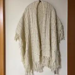 ☆エンスウィート　ニットストール　フリンジ付き