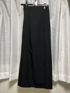 ブラック スリット入り ロングスカート Sサイズ
