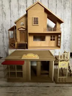 シルバニアファミリー 初期　赤い屋根の大きなお家　森のパン屋さん　本体