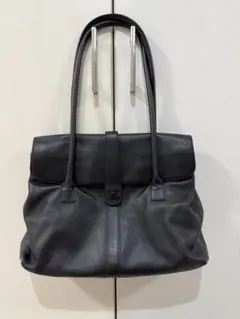 CHANEL ブラックレザートートバッグ　ココマーク
