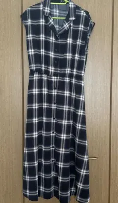 WCloset チェック柄ノースリーブワンピース