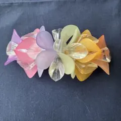 カラフル花モチーフバレッタ