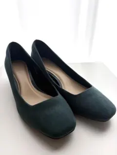 パンプス ダークグリーン　22.5cmのサムネイル