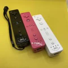 Wiiリモコン　モーションプラス3色セット（ブラック、ピンク、ホワイト）